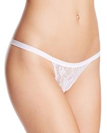 Chantelle Embroidered Fishnet Thong