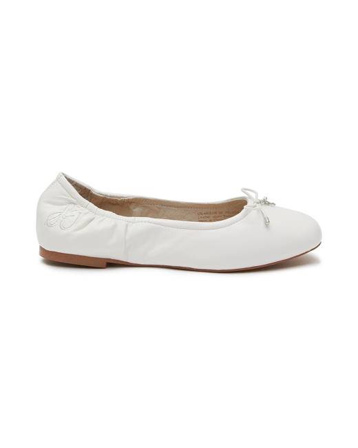 next white ballet pumps