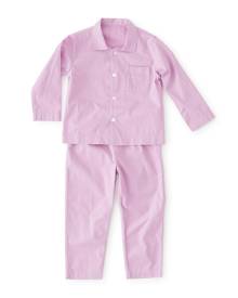 TEKLA 7-8 YEAR OLD KIDS ORGANIC COTTON POPLIN PYJAMAS SET - PURPLE PINK TEKLA 7-8 YEAR OLD KIDS ORGANIC COTTON POPLIN PYJAMAS SET - PURPLE PINK