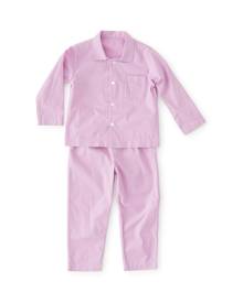 TEKLA 1-2 YEAR OLD KIDS ORGANIC COTTON POPLIN PYJAMAS SET - PURPLE PINK TEKLA 1-2 YEAR OLD KIDS ORGANIC COTTON POPLIN PYJAMAS SET - PURPLE PINK