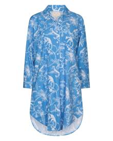 No Lo Go-chic - Jungle Party Nightshirt - Pure Cotton Poplin - Blue No Lo Go-chic - Jungle Party Nightshirt - Pure Cotton Poplin - Blue