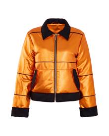 Yvette LIBBY N'guyen Paris - Women - Goose-Down Jacket - Refractive Vinyl Faux Leather - Act - Orange Sweet 'N' Sour In Modern S