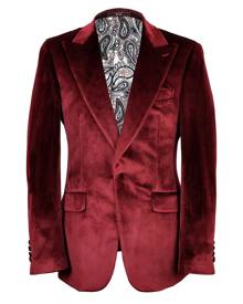 DAVID WEJ - Maison Velvet Blazer - Red