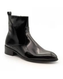 DAVID WEJ - Leather Tall Boots With Zip - Black