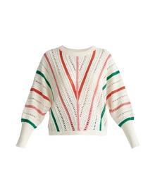 PAISIE - Multi Stripe Crochet Top - Multicolour