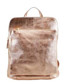 Sostter - Rose Gold Metallic Leather Pocket Backpack Byerr