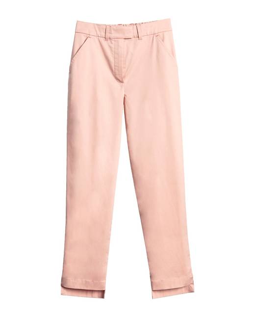 Women's Straight Leg Slim Ankle Pants - Light Pink