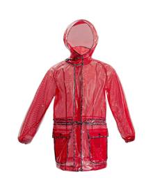 Women's Designer Transparent Raincoat - LOUISVILLE -Noir I Yvette