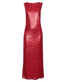 KUTLondon - Venus Classic Long Sequin Dress In Red