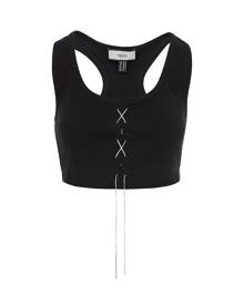 Nissa - Embellished Crop Top Black