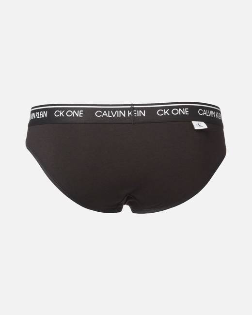 Calvin Klein CK One logo mesh nylon blend bikini style brief in mellow  orange - ORANGE
