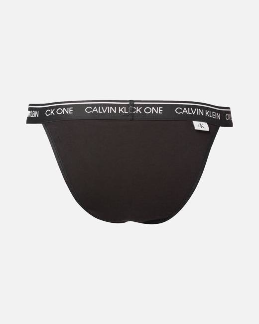 Calvin Klein CK One logo nylon blend mesh unlined bralette in