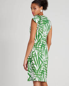 Kate Spade New York Women's Palm Fronds Knot Shoulder Dress - Bitter Greens - UK 8