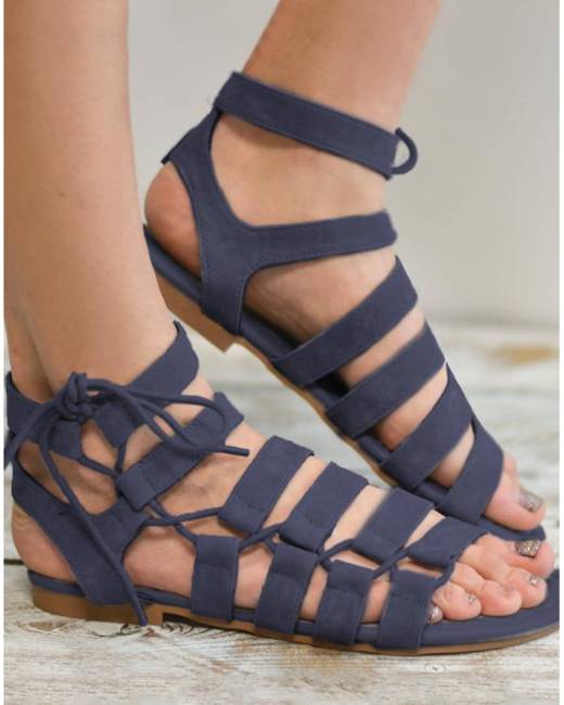 Fabric Skin Friendly Blue Fancy Ladies Flat Sandals at Best Price in Mumbai  | Bharatiya Traders
