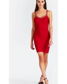 guess red bandage dress