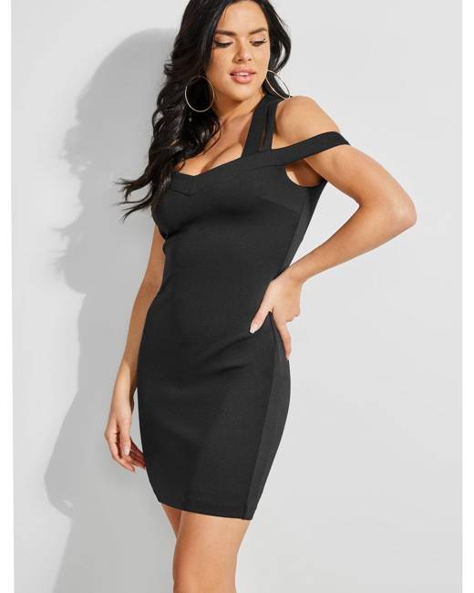 guess sweetheart bandage bodycon dress