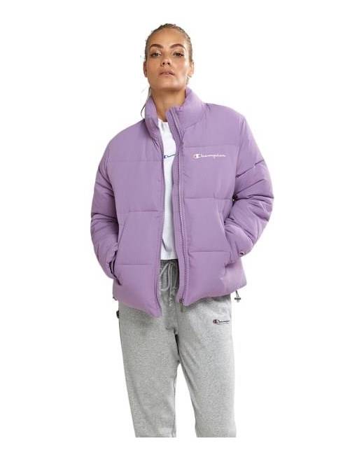 champion puffer jacket purple