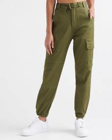 Essentials High Waist Belted Cargo Jogger