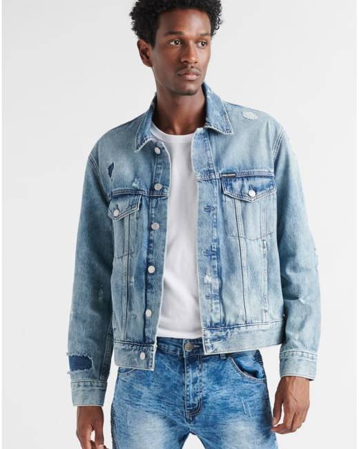 Calvin Klein Jeans logopatch Washed Denim Jacket  Farfetch