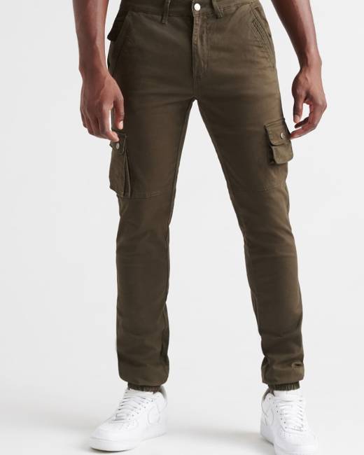 mens cargo trousers green