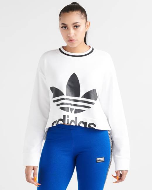 adidas drawstring crop sweatshirt