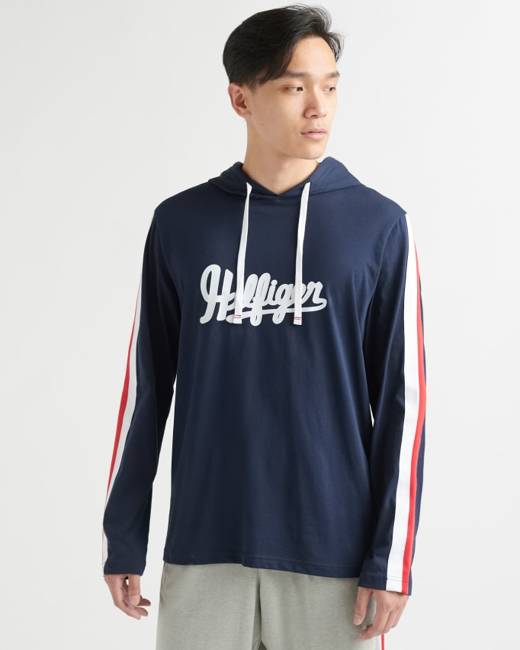 Tommy Hilfiger established logo hoodie in blue