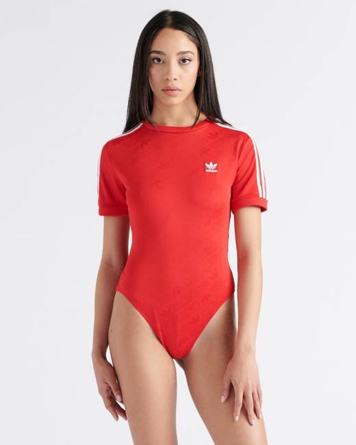 adidas Originals x Thebe Magugu bodysuit in all over red print