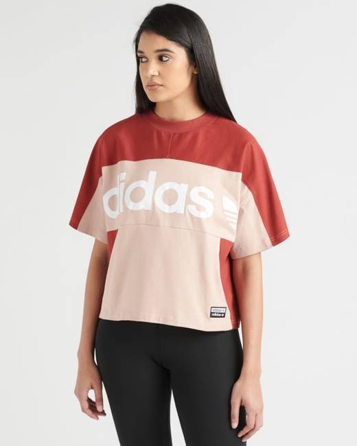 Glamour Escandaloso Sada Adidas Women's Crop T-Shirts - Clothing | Stylicy