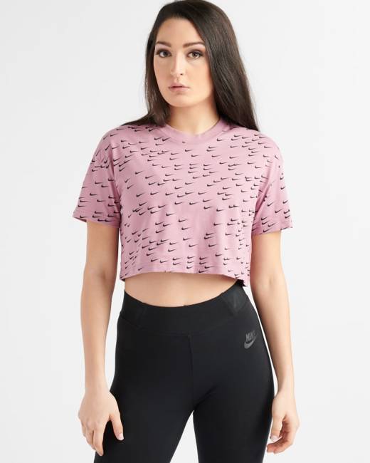 Nike all over on sale print crop top