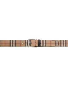 Burberry Monogram Motif Vintage Check E-canvas Belt 1.4 Width Archive Beige  in Thermoplastic Polyurethane with Gold-tone - US