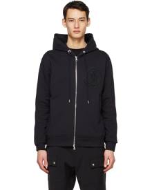 Moncler Navy Stripe Logo Hoodie