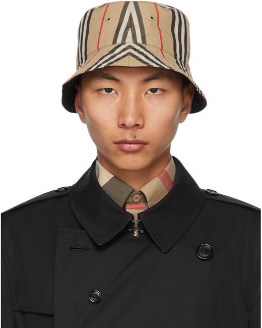 Ssense Uomo Accessori Cappelli e copricapo Cappelli Cappello Bucket Grey & Black Jacquard Bucket Hat 