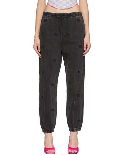 Alexander Wang Carrot Pants with Exposed Zipper and Logo Elastic