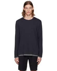 Vince Navy Layered Long Sleeve T-Shirt