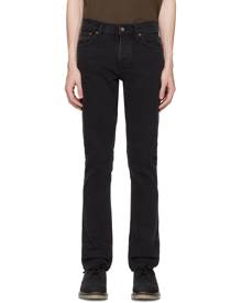 Nudie Jeans Black Tight Terry Jeans