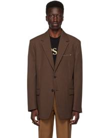 Versace Brown Barocco 660 Blazer