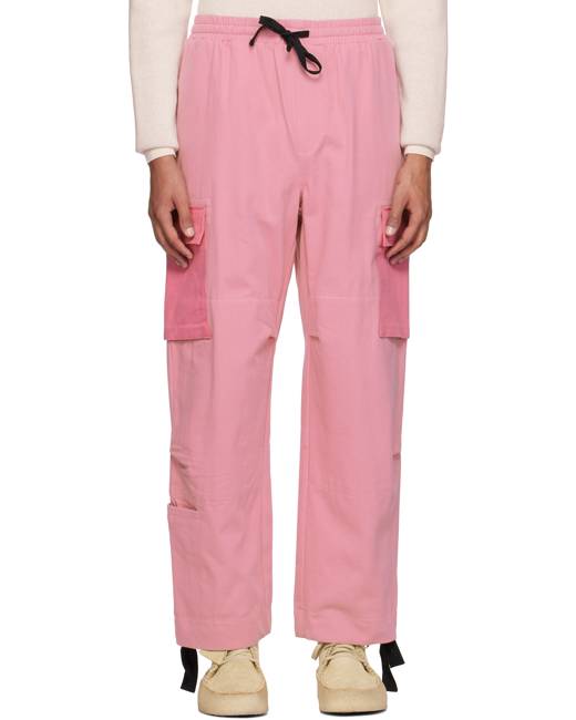 Pink Men's Cargo Pants - Clothing