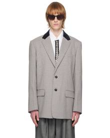 System Gray Check Blazer