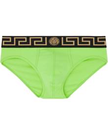 Versace Underwear Green Greca Border Briefs