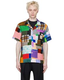 Stockholm (Surfboard) Club Multicolor Patchwork Printed Shirt