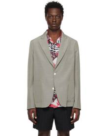 4SDESIGNS Gray Peaked Lapel Blazer