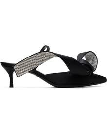 AREA Black Sergio Rossi Edition Marquise Heeled Sandals