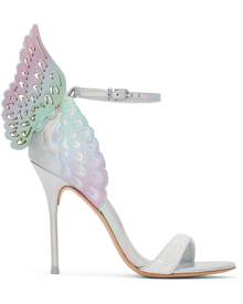 Sophia Webster Silver Iridescent Evangeline Heeled Sandals