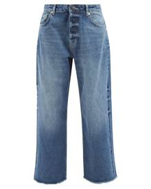 Raey - Gait Organic-cotton Blend Super Wide-leg Jeans - Womens - Dark Blue Raey - Gait Organic-cotton Blend Super Wide-leg Jeans - Womens - Dark Blue
