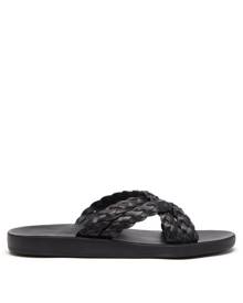 Ancient Greek Sandals - Kritonas Braided-strap Leather Sandals - Mens - Black