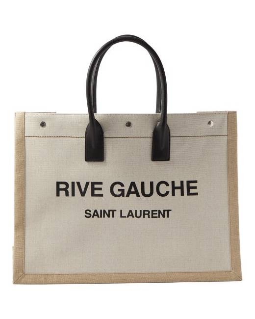 Saint Laurent Men's Noe Rive Gauche Canvas Tote Bag - Bergdorf Goodman