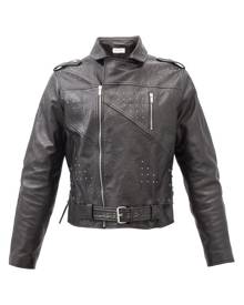 Saint Laurent - Studded Leather Biker Jacket - Mens - Black