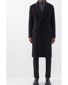 Fendi Reversible Double-Breasted Wool Coat Black Men's - US