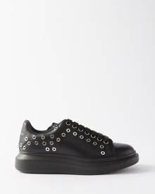 Alexander Mcqueen - Oversized Raised-sole Studded Leather Trainers - Mens - Black