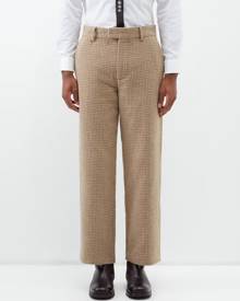 Séfr - Richie Checked Camel-hair Trousers - Mens - Camel Check